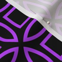 Geometric Pattern: Intersect Outline: Black/Purple