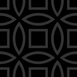 Geometric Pattern: Intersect Outline: Black/Charcoal