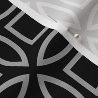 Geometric Pattern: Intersect Outline: Black/Silver