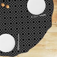 Geometric Pattern: Intersect Outline: Black/Silver