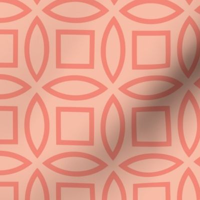 Geometric Pattern: Intersect Outline: Salmon