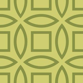 Geometric Pattern: Intersect Outline: Olive