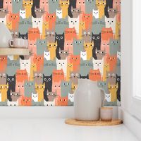 Silly Cats - Orange Brown - small