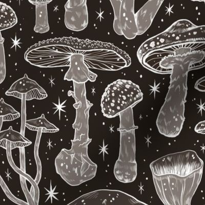 Deadly Mushrooms Ghostly Grey