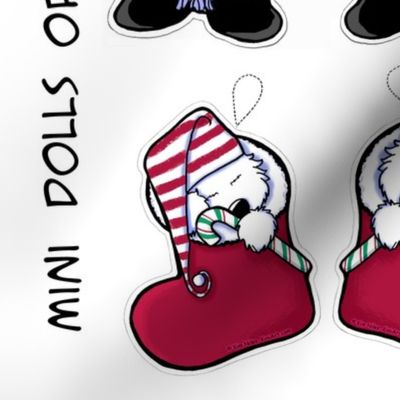 Christmas Westie Doll Panels