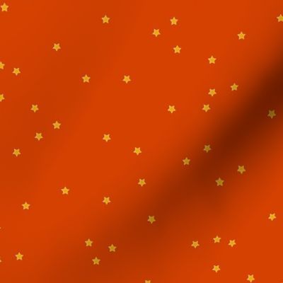 Sparkly Christmas Stars on orange