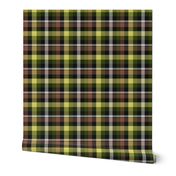 Brown Yellow and Green Plaid