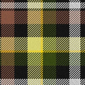 Brown Yellow and Green Plaid