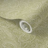 small Paisley Positivity olive white