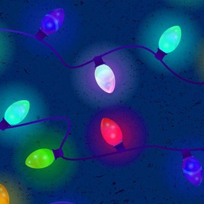 Holiday Lights on Blue (large scale)
