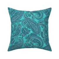 small Paisley Positivity teal tones