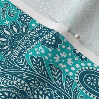 small Paisley Positivity teal tones