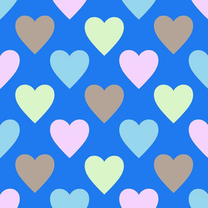 12" - Pop Art Candy Pastel Hearts