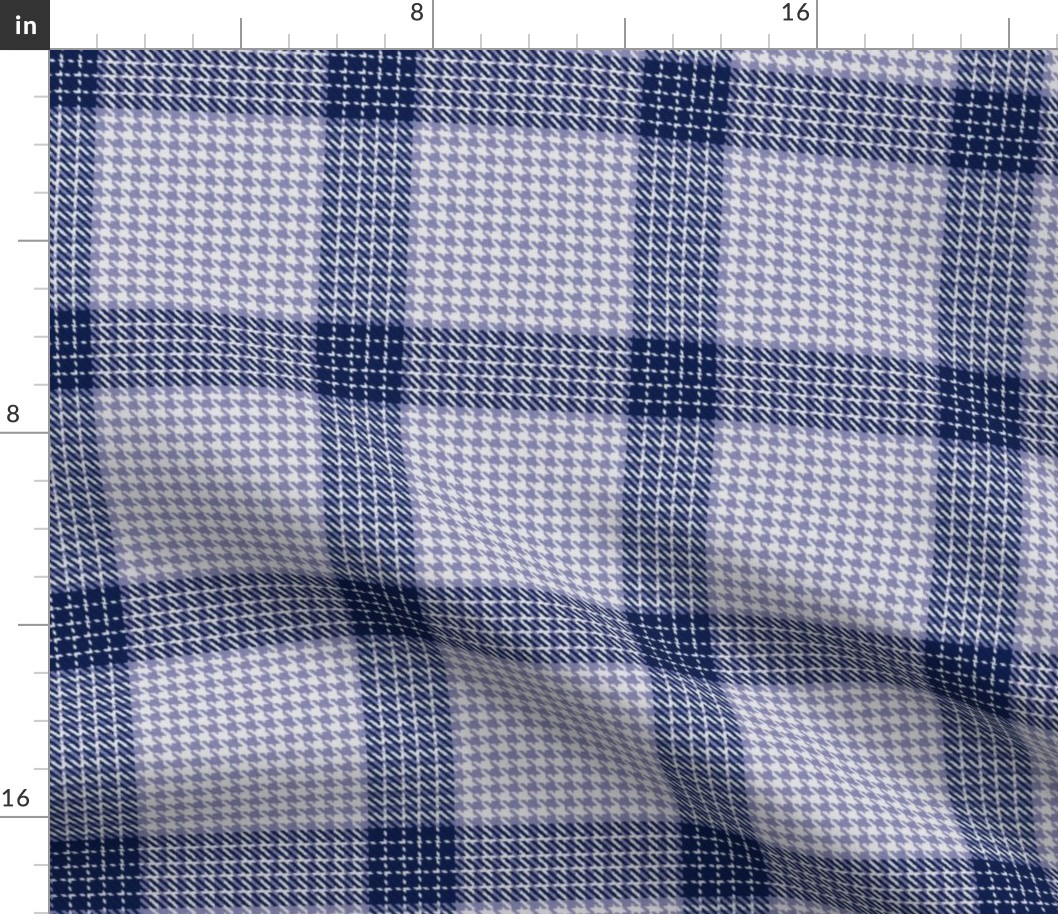 Houndstooth Checkerboard Plaid in Blue and Lavender