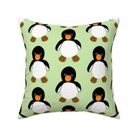 Mario, the Penguin!  Mint green, large