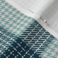 Houndstooth Checkerboard Plaid in Blue and Turquoise