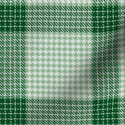 Houndstooth Checkerboard Plaid in Pine and Mint Green