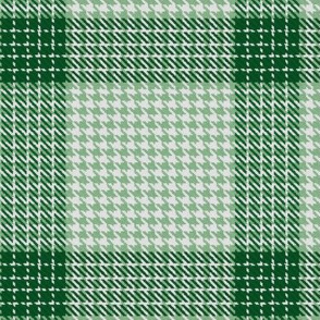 Houndstooth Checkerboard Plaid in Pine and Mint Green