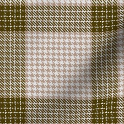 Houndstooth Checkerboard Plaid in Dark and LIght Chocolate Brown