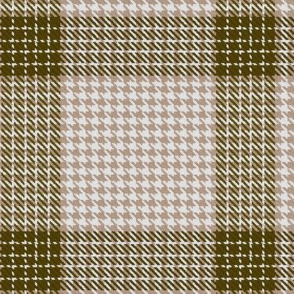 Houndstooth Checkerboard Plaid in Dark and LIght Chocolate Brown