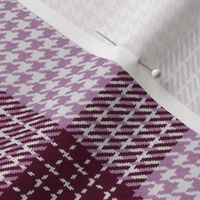 Houndstooth Checkerboard Plaid in Dusty Rose and Burgundy Red