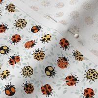 Ladybug party on white