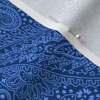 small Paisley Positivity bright blue tones