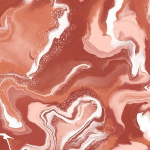 Marble brick terra-cotta red pink wavy