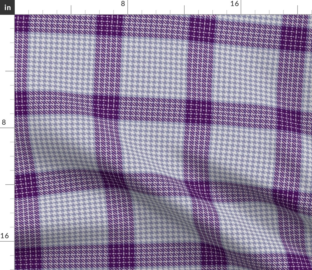 Houndstooth Checkerboard Plaid in Purple and Lavender
