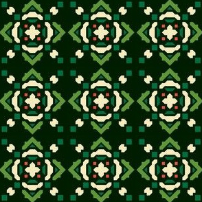 Green geometric flower mandala