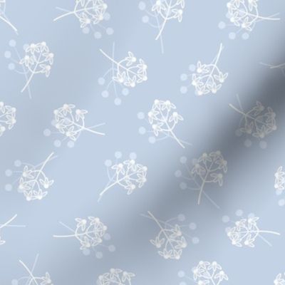 Berry Blossom Toss: Chambray Blue Floral Scatter