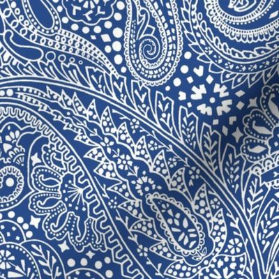 large Paisley Positivity dark blue