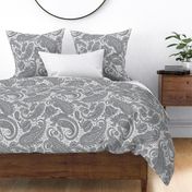 large Paisley Positivity dark grey