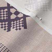 Tana Bana- Tribal Geometric Mudcloth Stripes- Lavender- Regular Scale