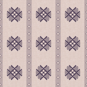 Tana Bana- Tribal Geometric Mudcloth Stripes- Lavender- Regular Scale