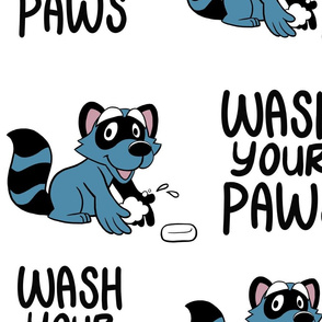 Raccoon Wash Your Hands