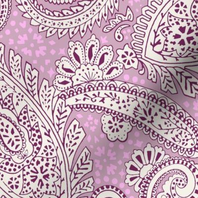 large Paisley Positivity lilac tones
