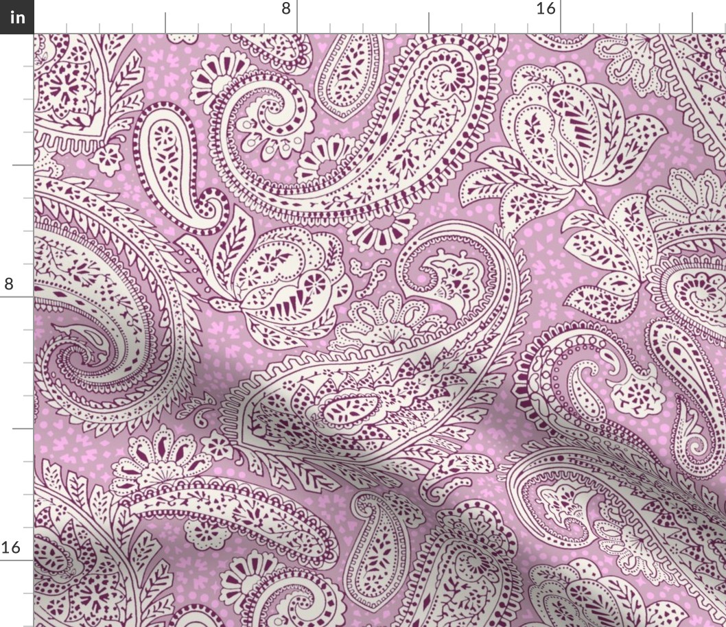 large Paisley Positivity lilac tones