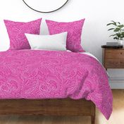 large Paisley Positivity magenta white