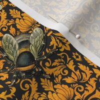 Bees on Damask