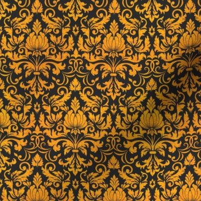 Black and Gold Damask