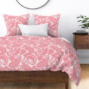 large Paisley Positivity red pink