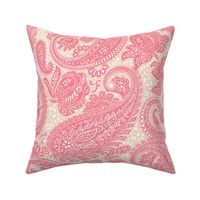 large Paisley Positivity red peach white