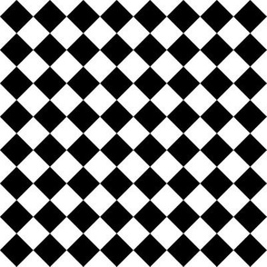 Black and White Diamond Checkered