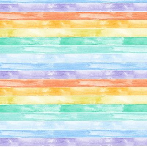 (extra small scale) watercolor rainbow stripes C20BS