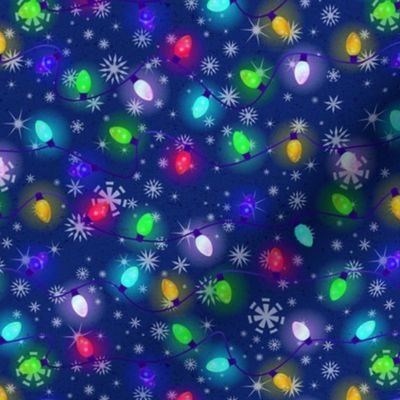 Holiday Lights and Snow Flakes (large scale)