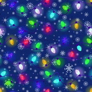 Holiday Lights and Snow Flakes (large scale)