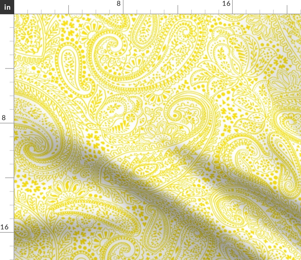 large Paisley Positivity yellow