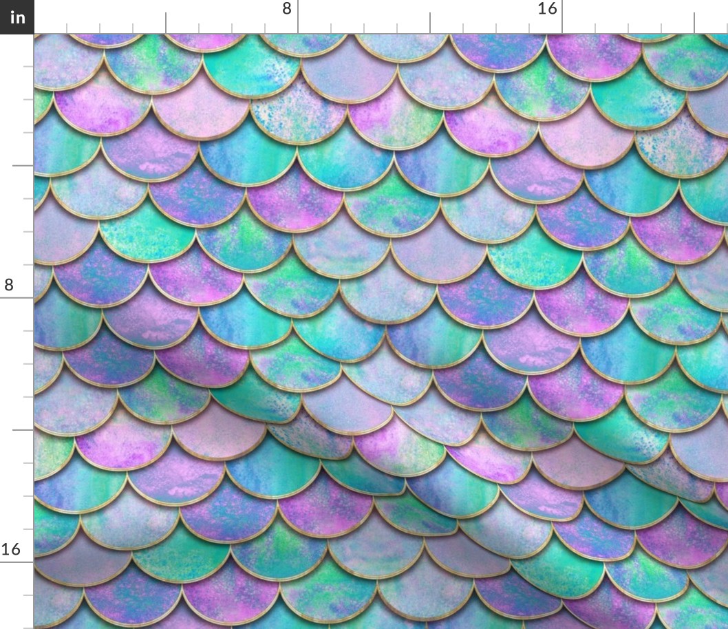 Colorful mermaid scale