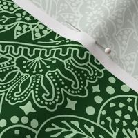 large Paisley Positivity green tones